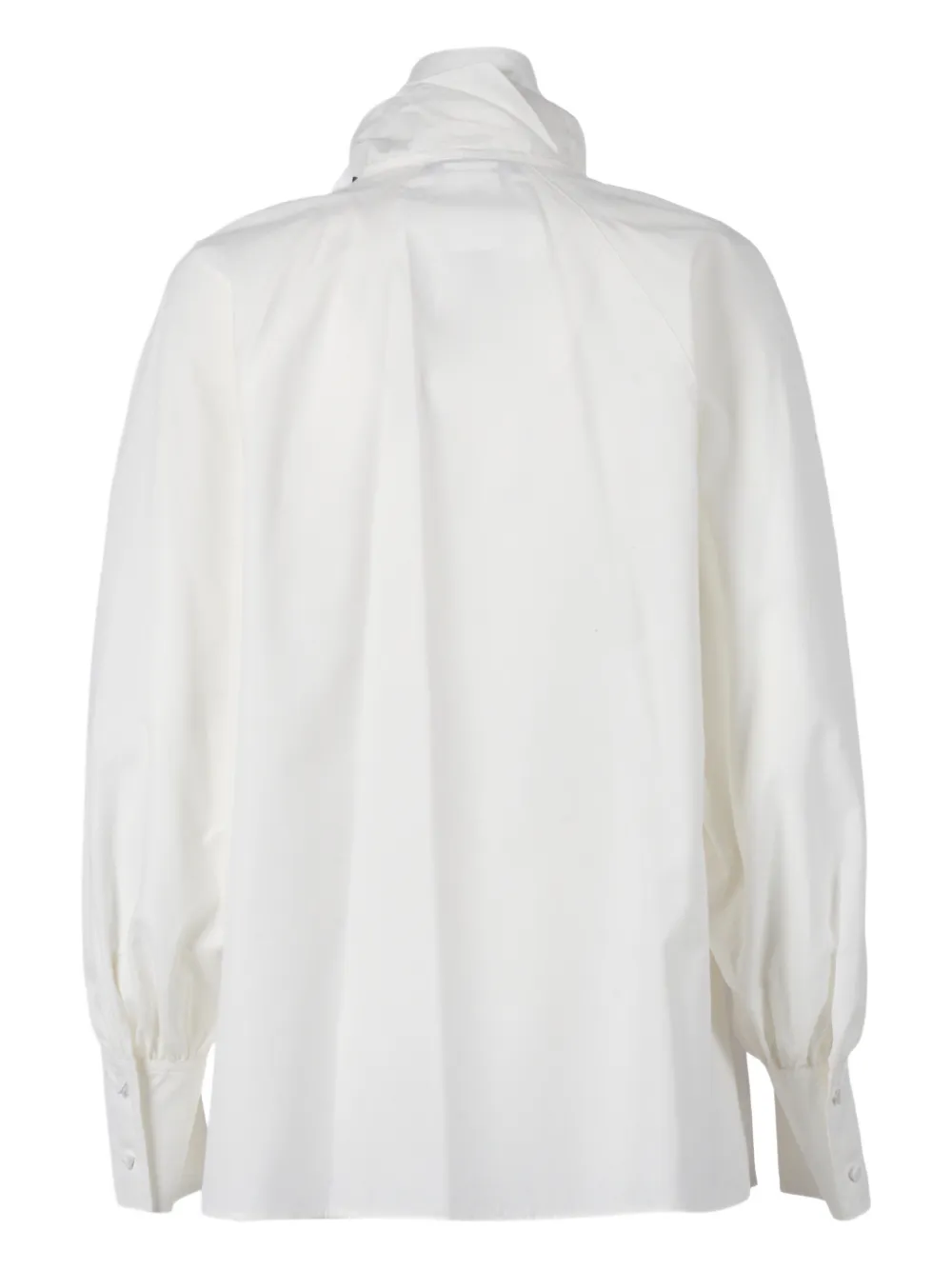 Weekend Max Mara Burgos1234 Tie Neck Shirt In White