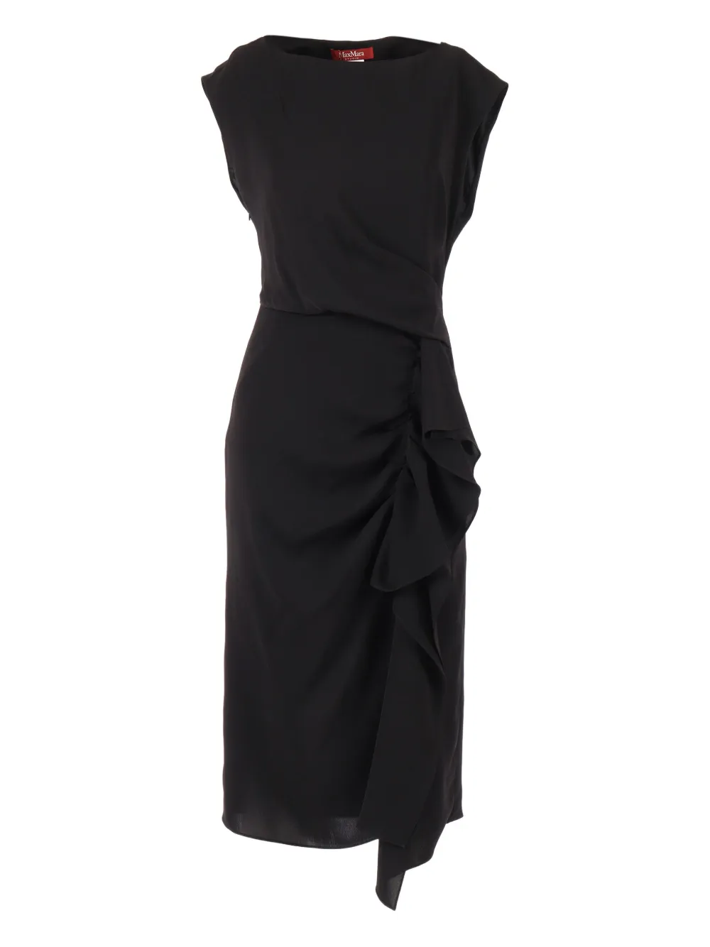 Max Mara Aia ラッフルドレス - ブラック Max Mara Aia ラッフルドレス - ブラック