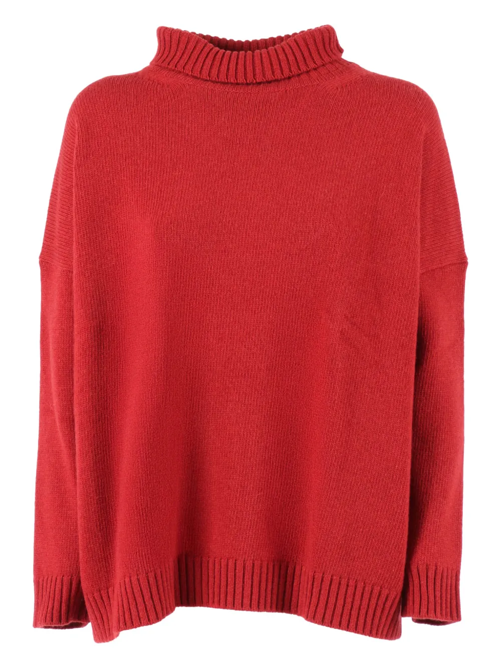 Weekend Max Mara Borgia Ribbed Turtleneck Sweater In Red