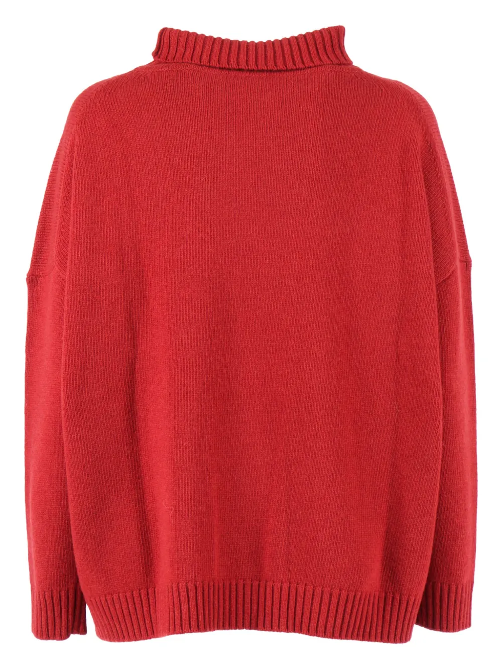 Weekend Max Mara Borgia Ribbed Turtleneck Sweater In Red