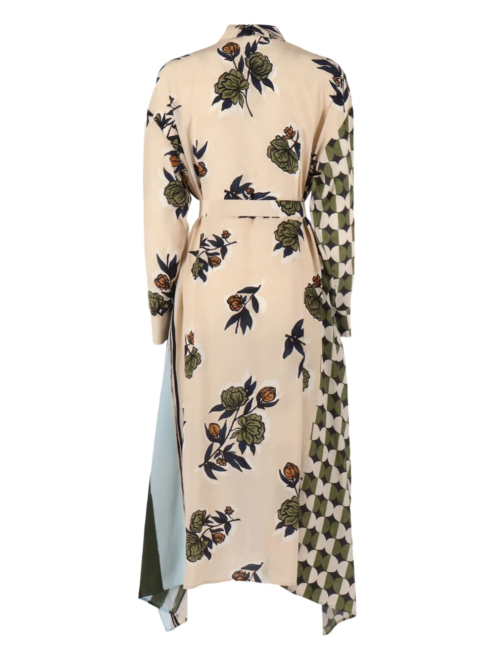 Weekend Max Mara Passo Floral-print Asymmetric Dress In Neutral