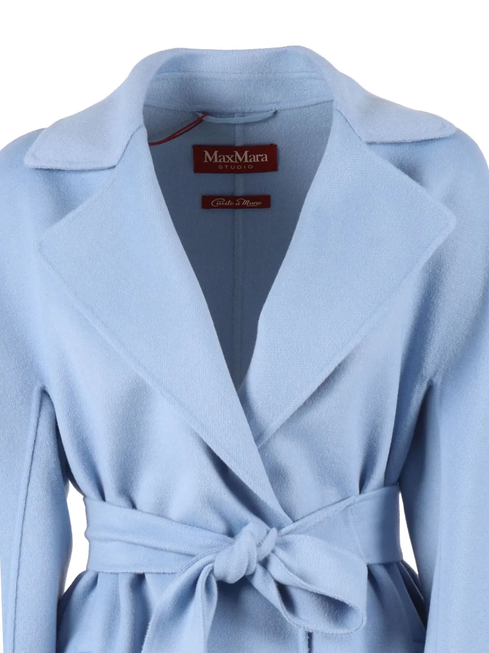 Max Mara Ajaccio Belted Coat In Blue