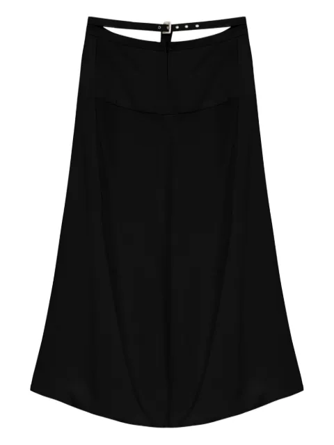 MISCI Elisa belted crepe maxi skirt