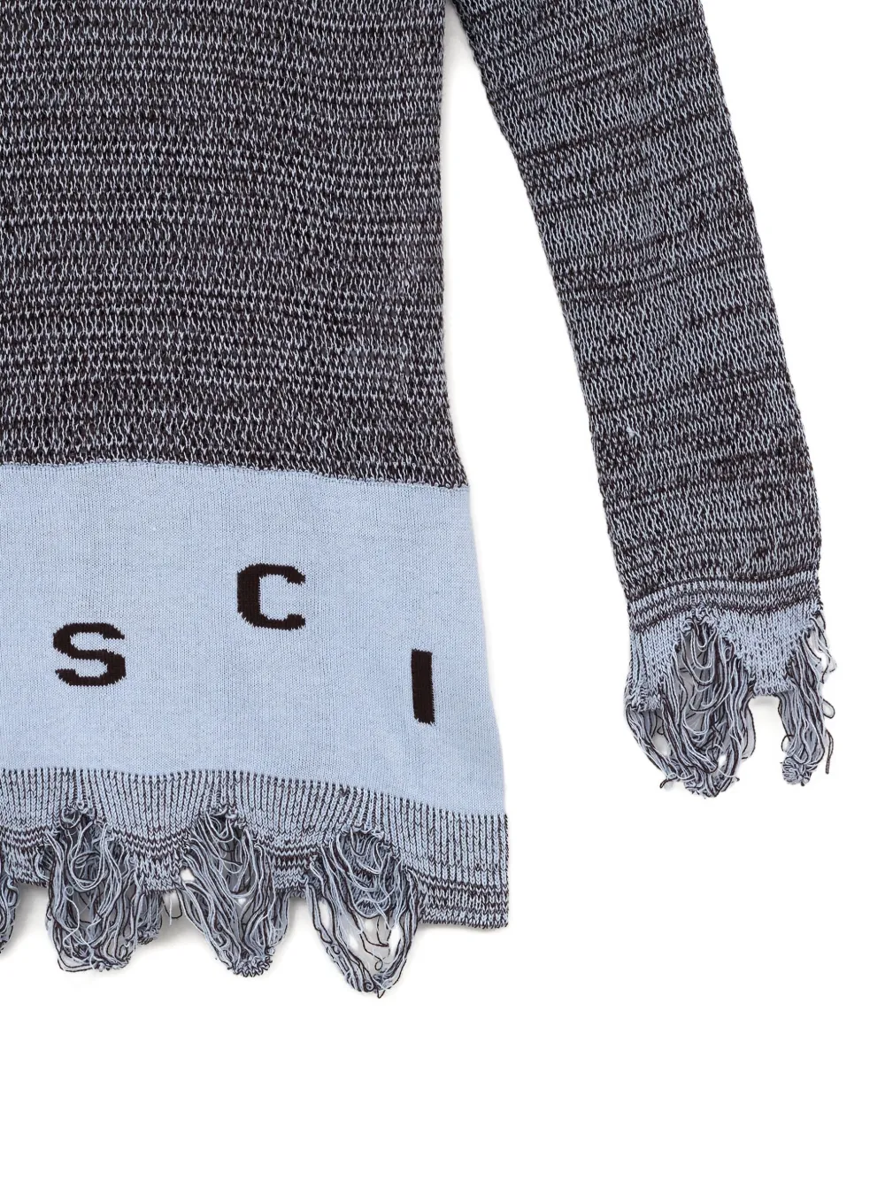 Misci Fringed Sweater In Gray