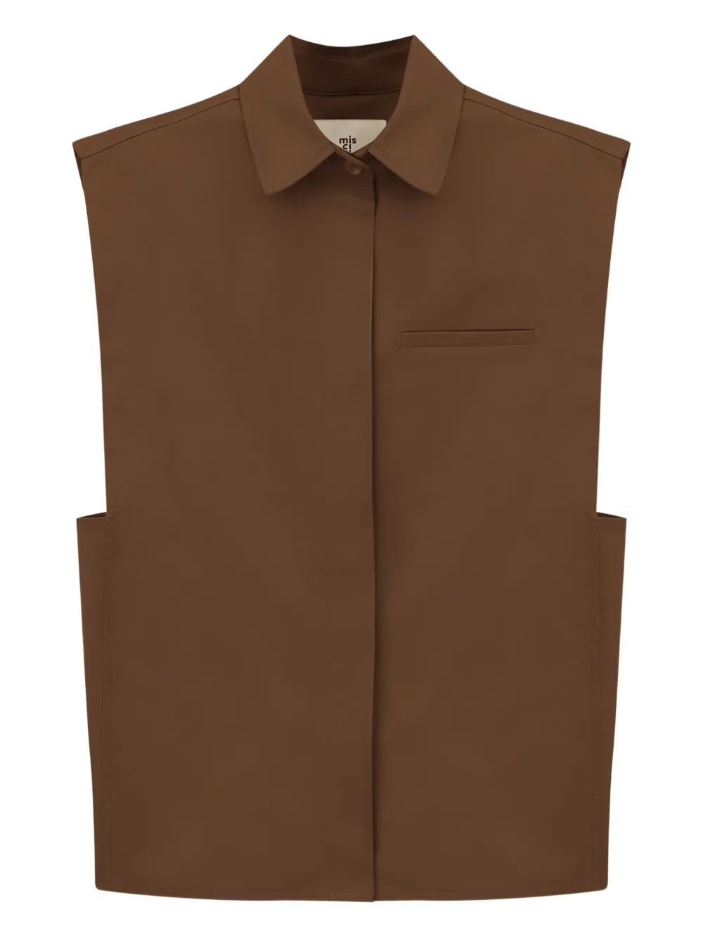 MISCI collared vest | Brown | Image 1