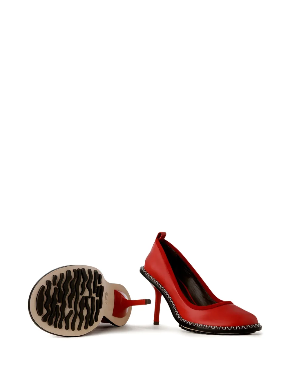 Misci Suede Santana Heeled Pumps In Red