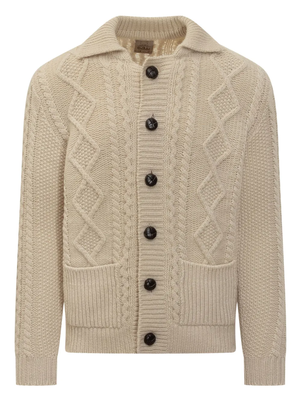 RAKKI Aran cable-knit cardigan | Neutrals | Image 1