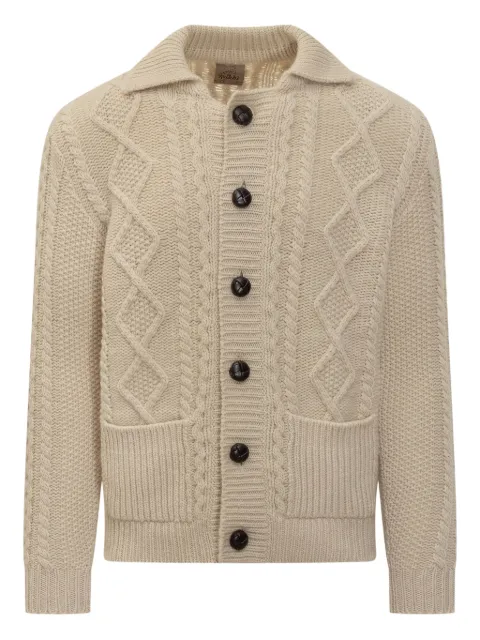 RAKKI Aran cable-knit cardigan