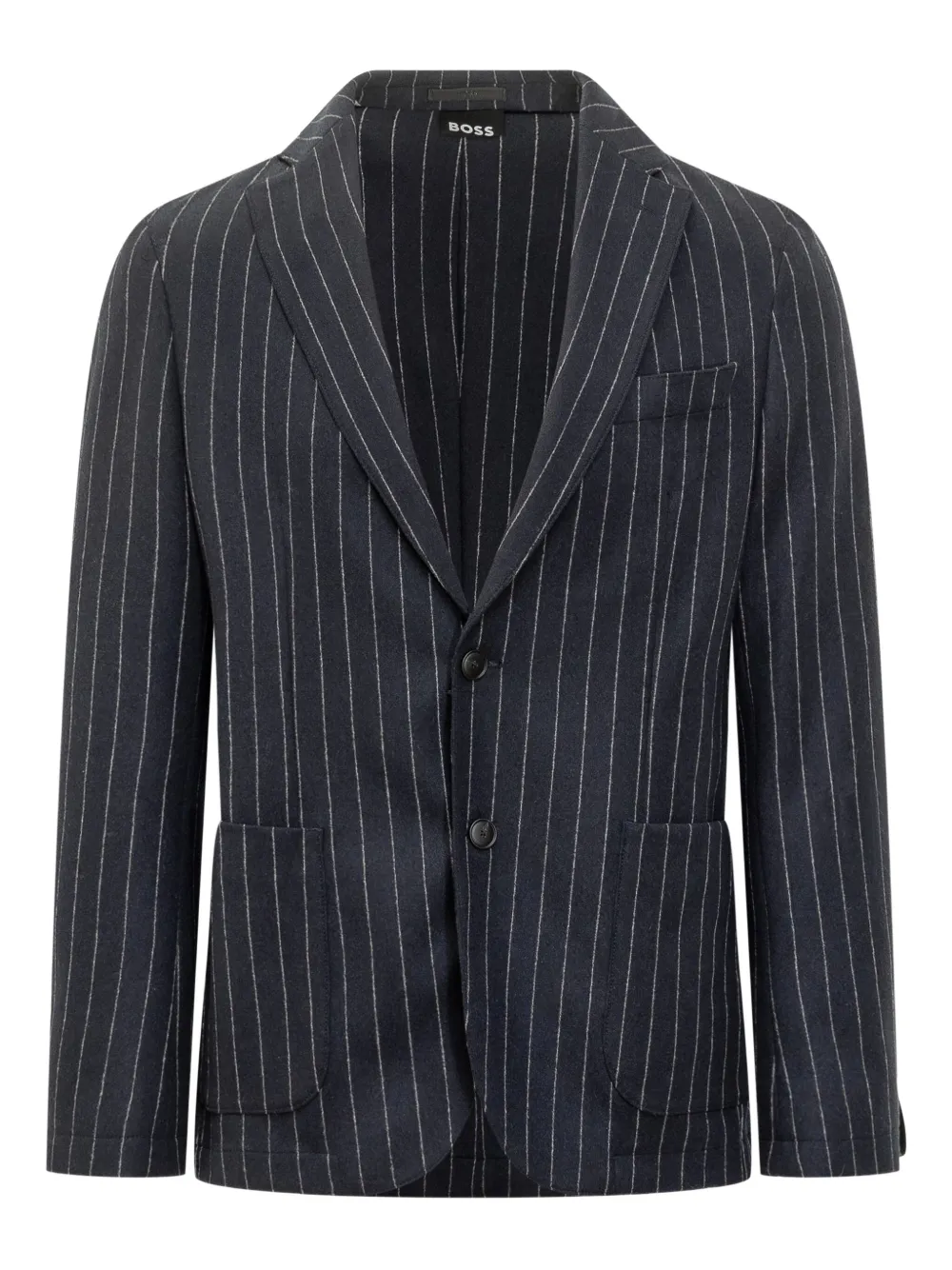 Hugo Boss Boss Striped Jacket With Revers Classic Boss In Animal Print