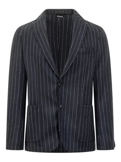 BOSS blazer de franela con motivo de rayas