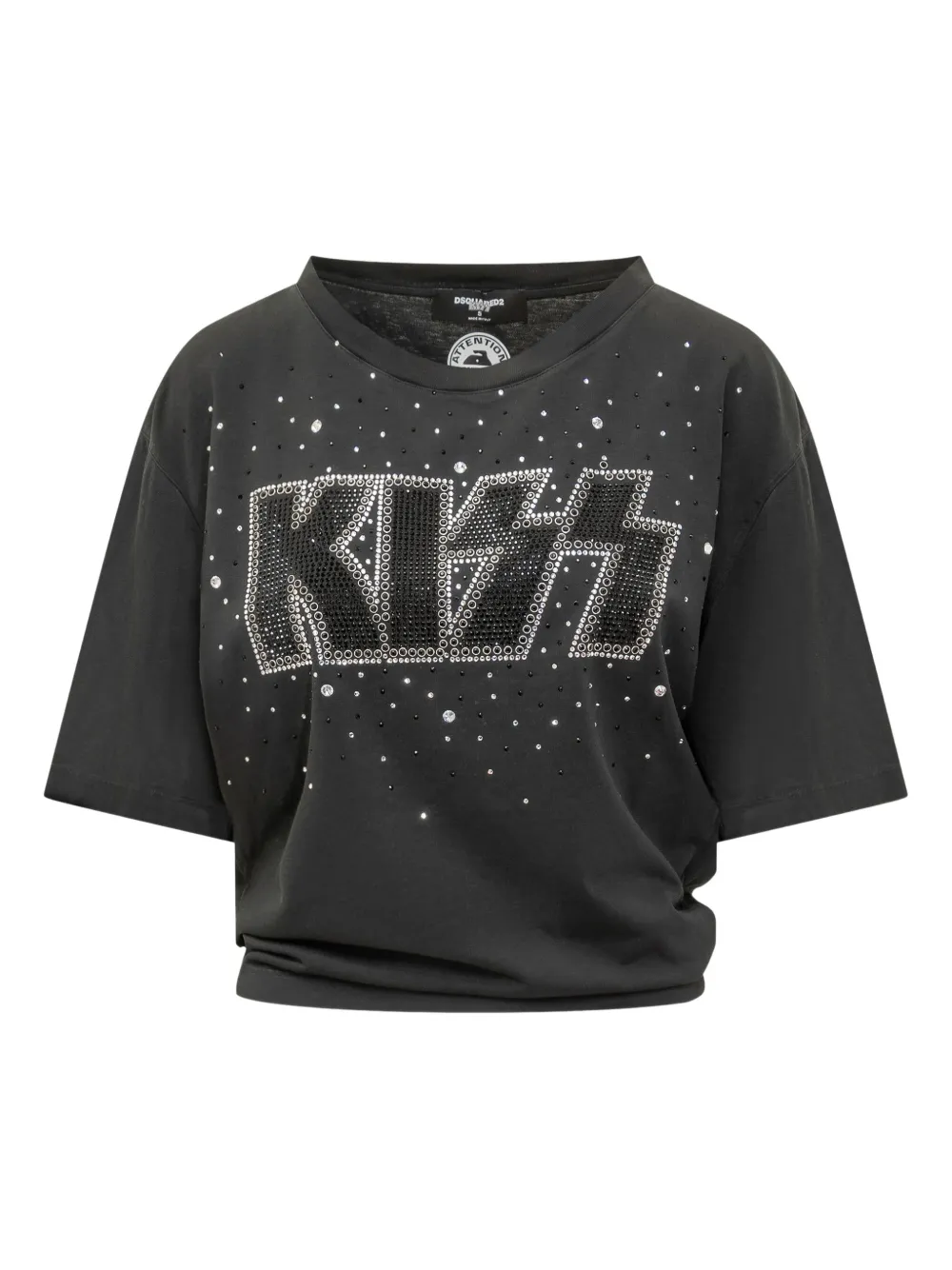 DSQUARED2 playera con detalles de strass en colaboración con KISS | negro | Image 1