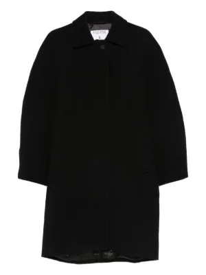 99aw archive prada wool design coat プラスポ PRADA Women Wool Coat Embroidered With Mink Collar Gray 40