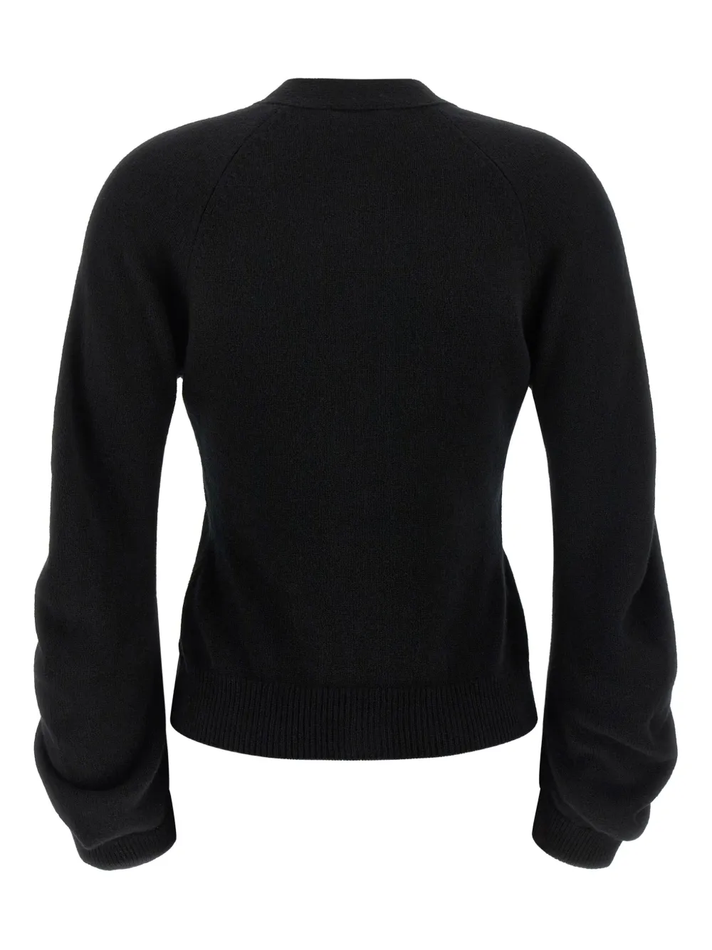 Nude Long-sleeves Button Cardigan In Black
