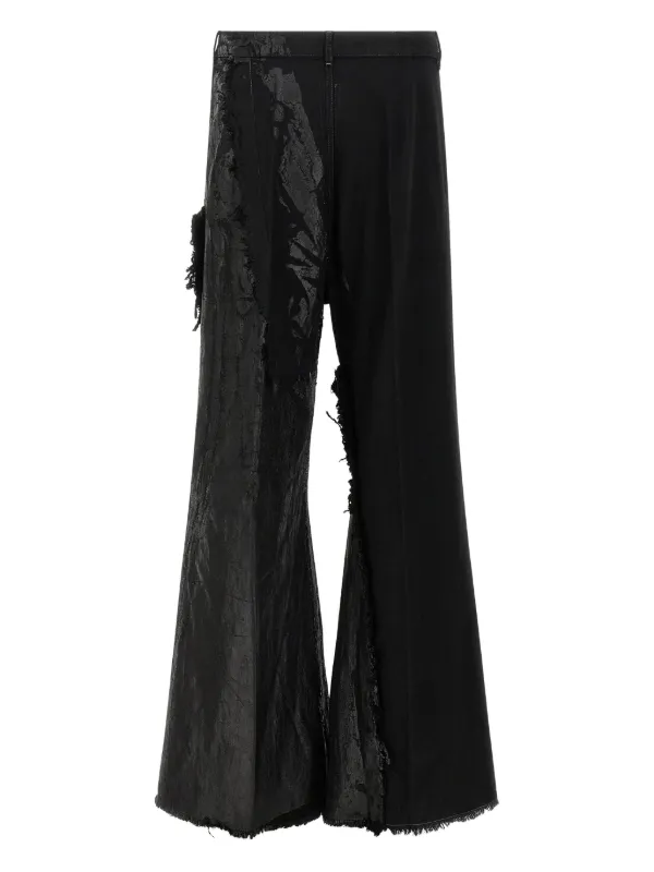 Rick Owens Joris Fringed Jeans | Black | FARFETCH