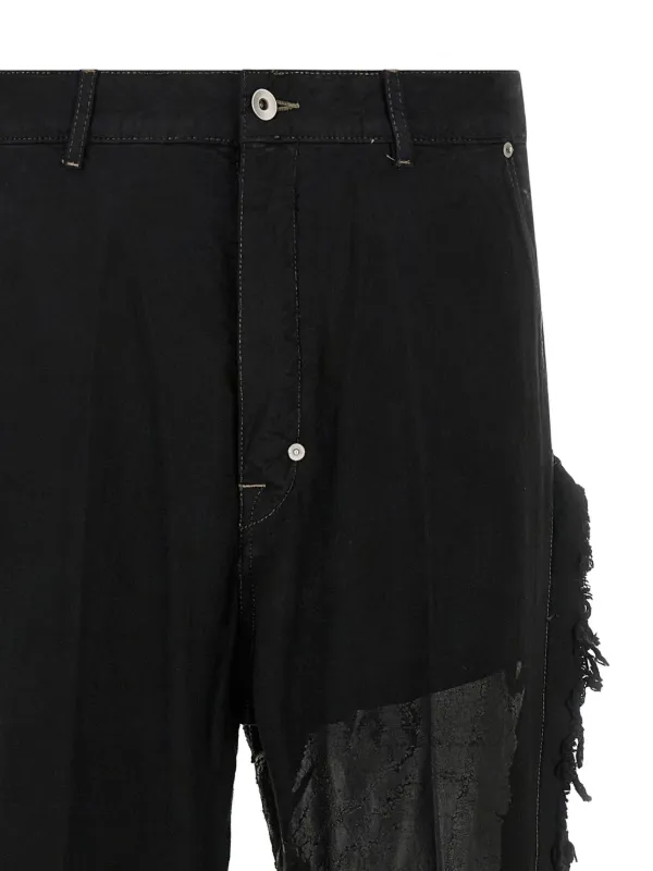 Rick Owens Joris Fringed Jeans | Black | FARFETCH