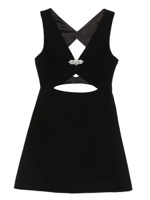 Maje brooch cut-out mini dress