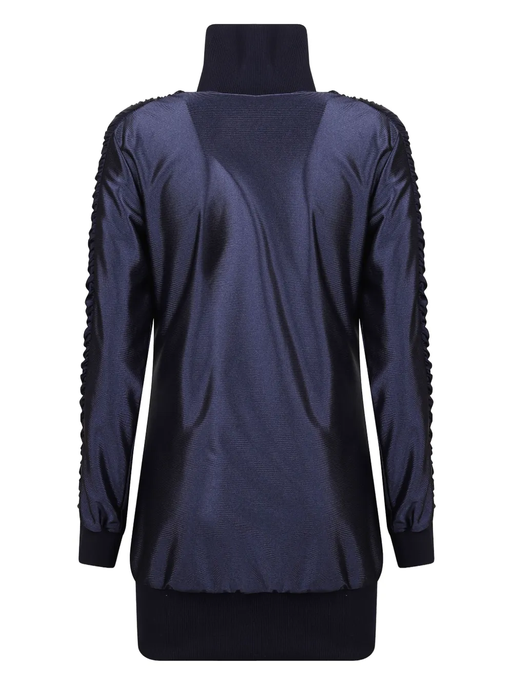 Balenciaga ruched mini dress - Blauw