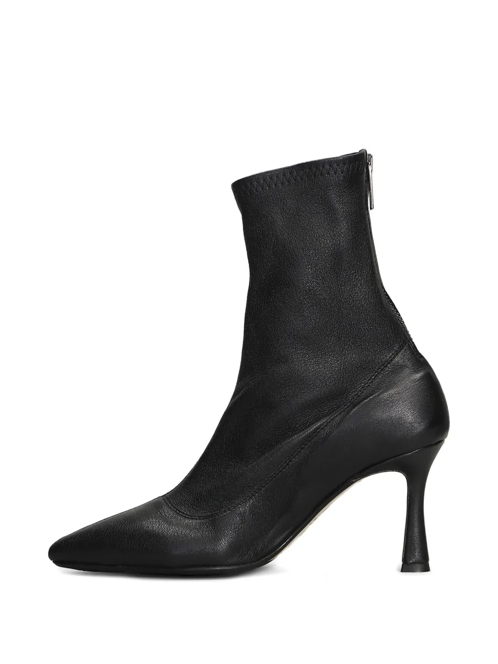 L Arianna Enkellaarzen met puntige neus en hak Zwart
