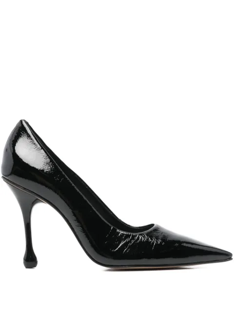 CARRANO 95mm leather heeled pumps