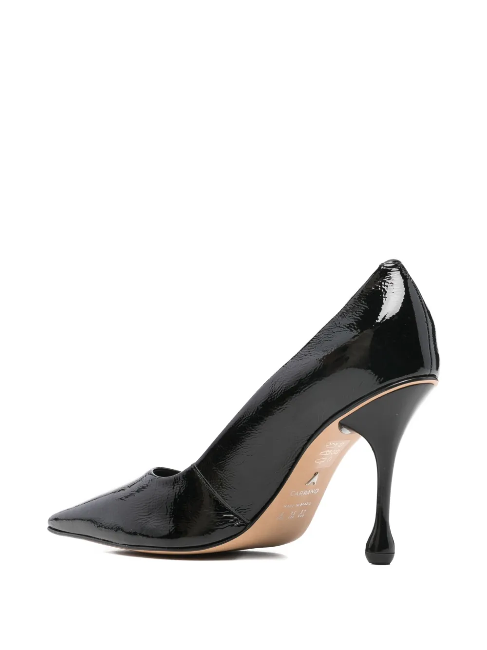 Carrano 95mm Leather Heeled Pumps In Animal Print