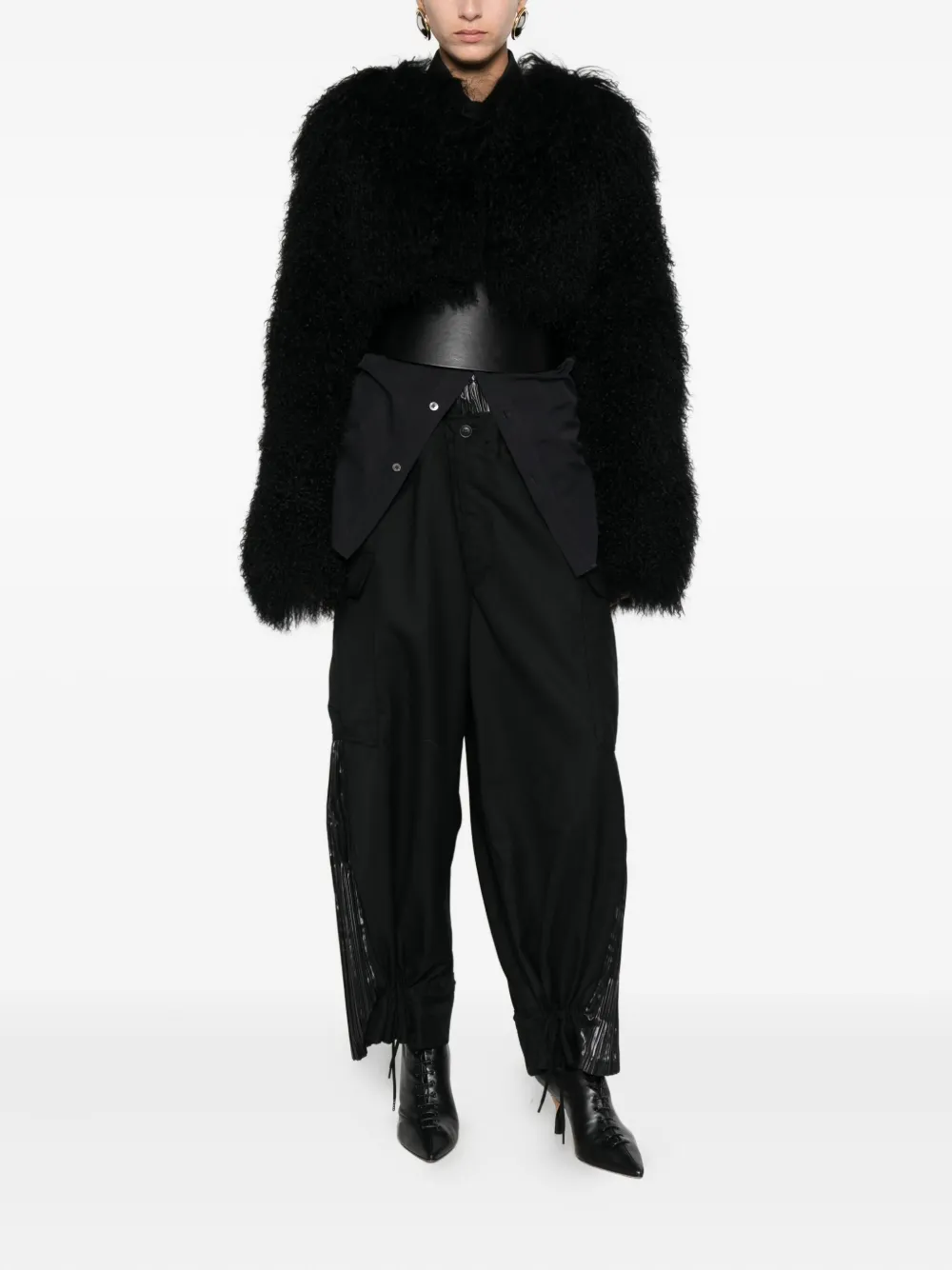 Junya Watanabe elasticated-waist cargo pants - Zwart