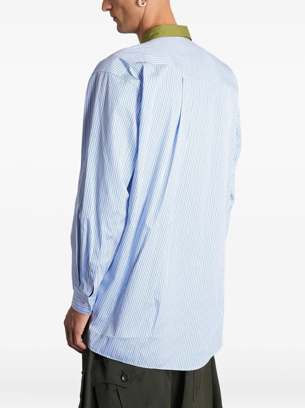 Comme Des Garçons Homme Deux Striped-pattern Shirt In Blue