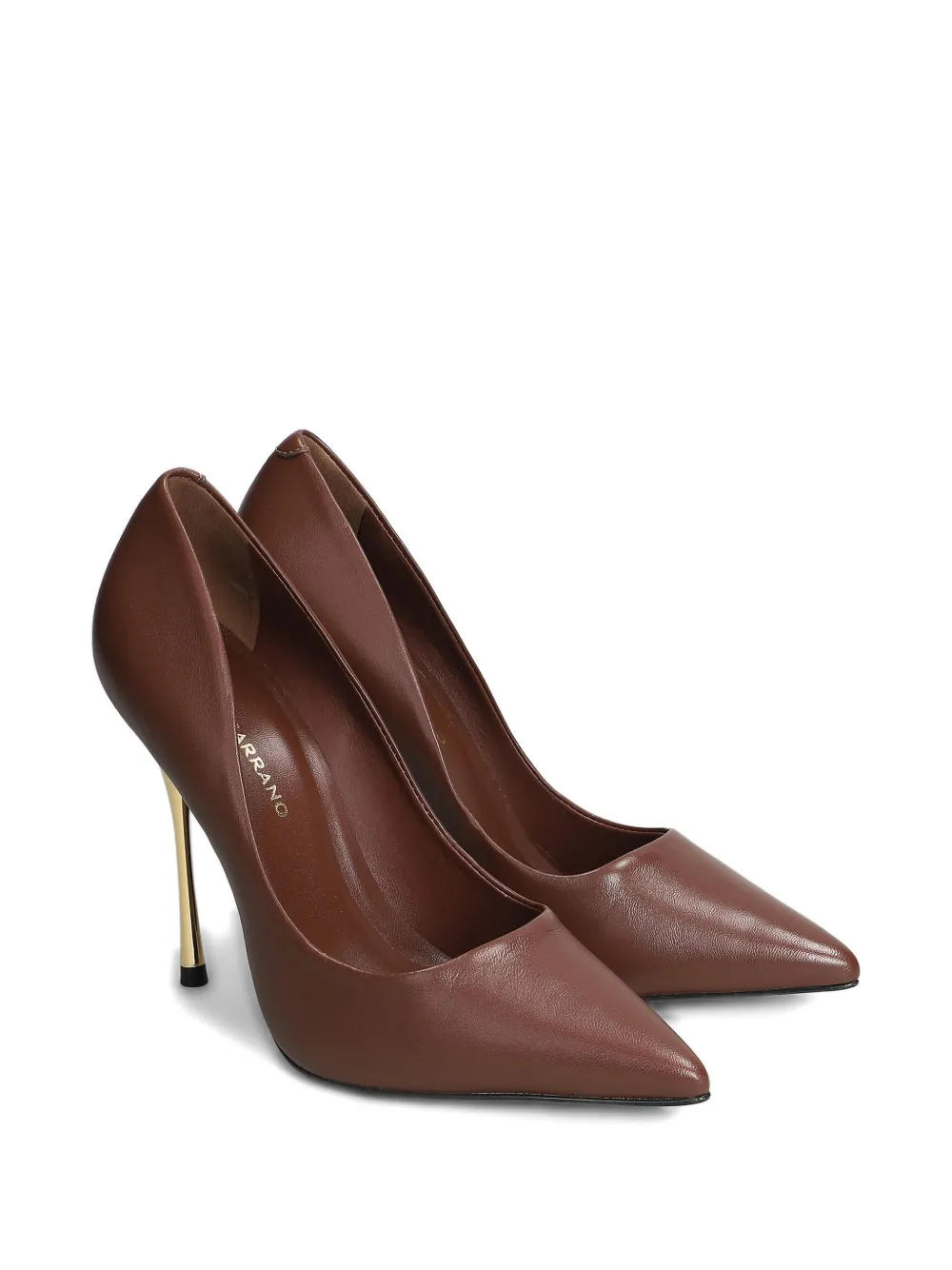 CARRANO 110 mm pumps met stilettohak en puntige neus Bruin