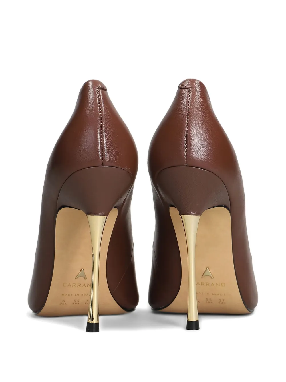 CARRANO 110 mm pumps met stilettohak en puntige neus Bruin