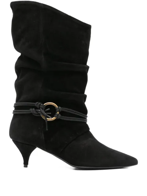 ALCHIMIA suede ruched ankle boots