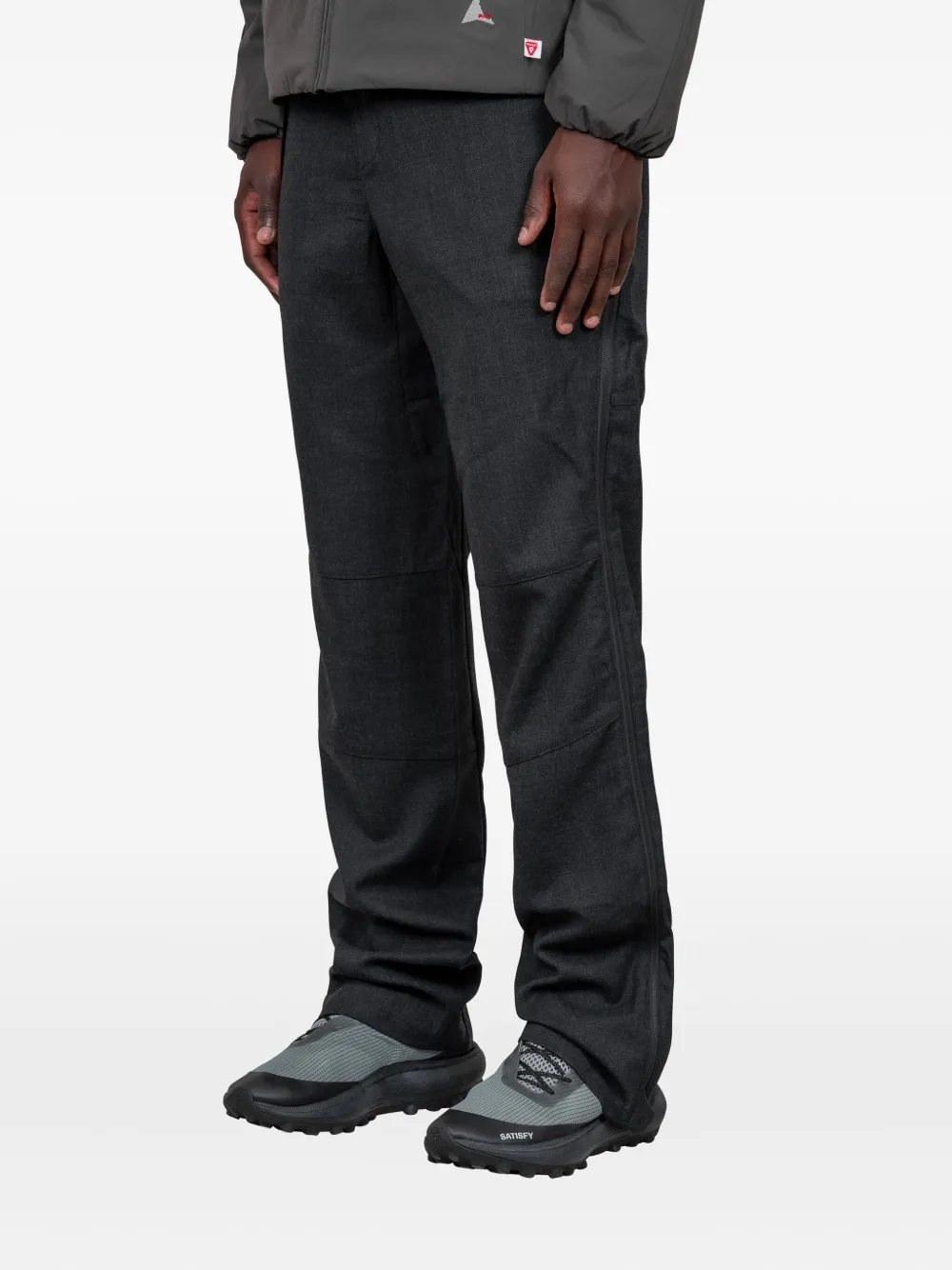 ROA twill zip trousers - Grijs