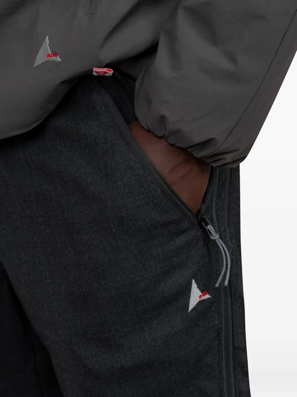 ROA Twill broek met rits Grijs