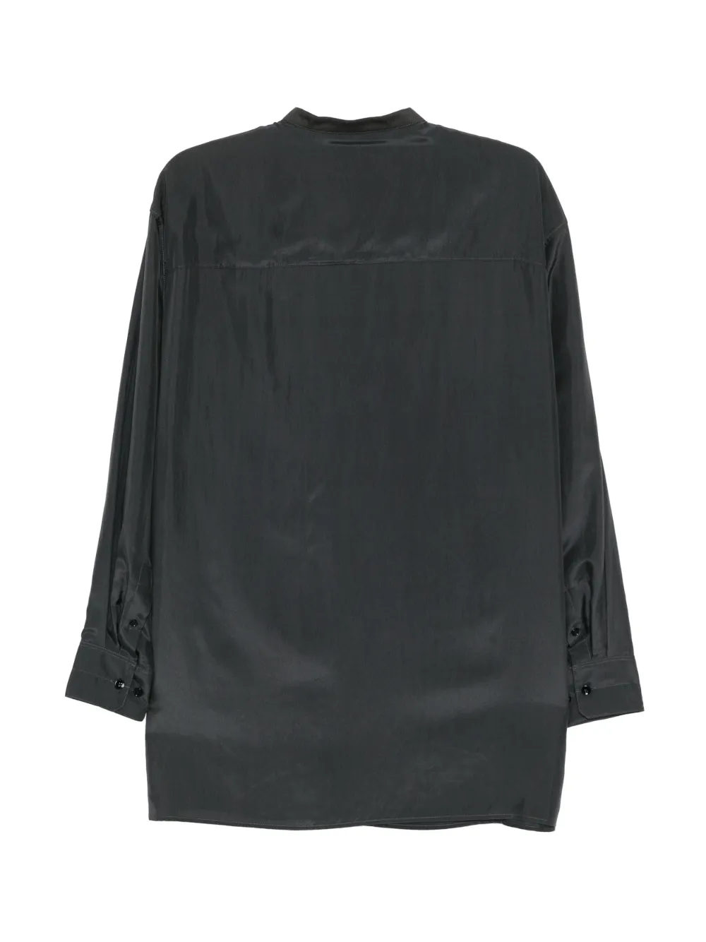 LEMAIRE patch-pocket silk shirt - Zwart