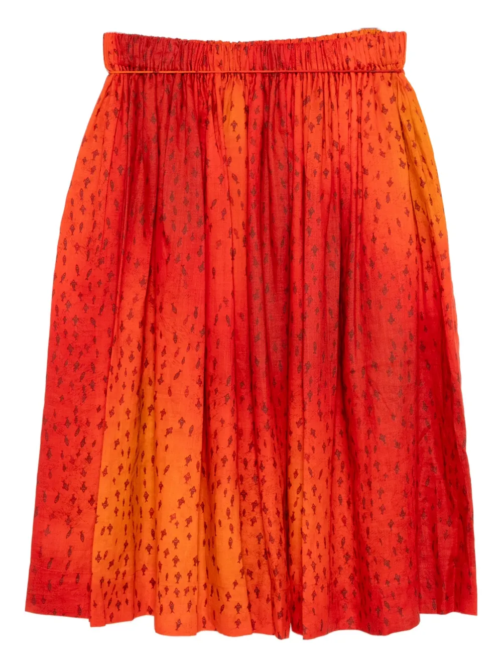 SAMUEL GUÌ YANG graphic-print skirt - Rood
