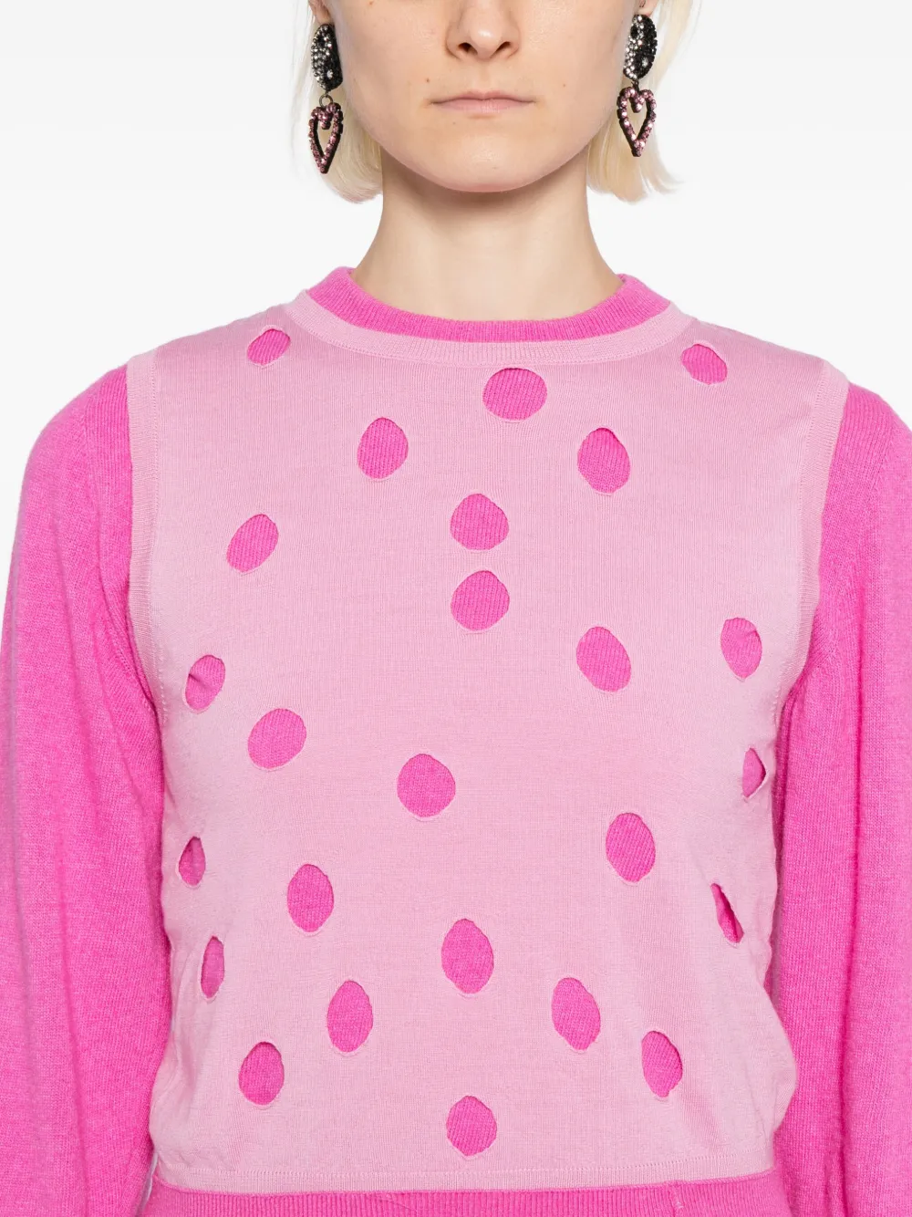 Moschino Gelaagde trui Roze