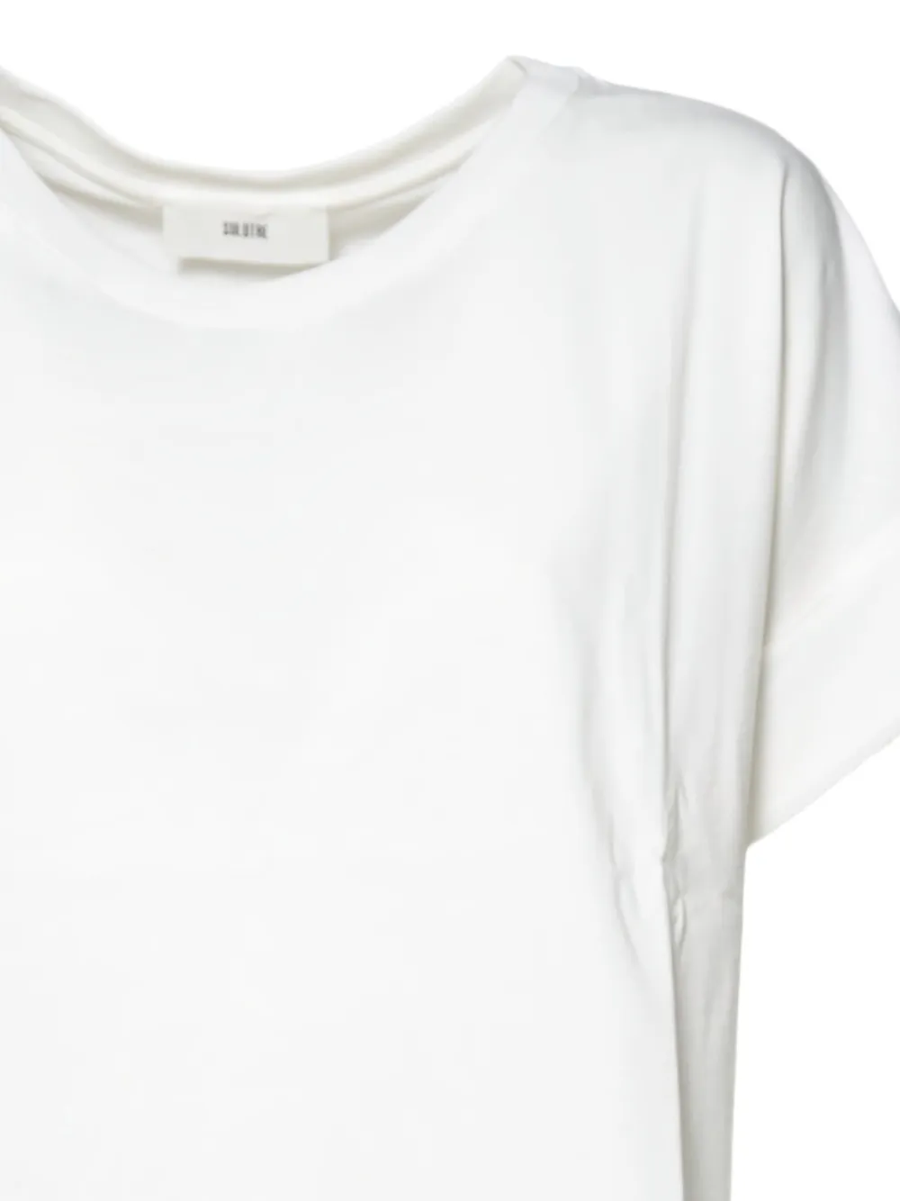 Solotre Cuffed T-shirt In White