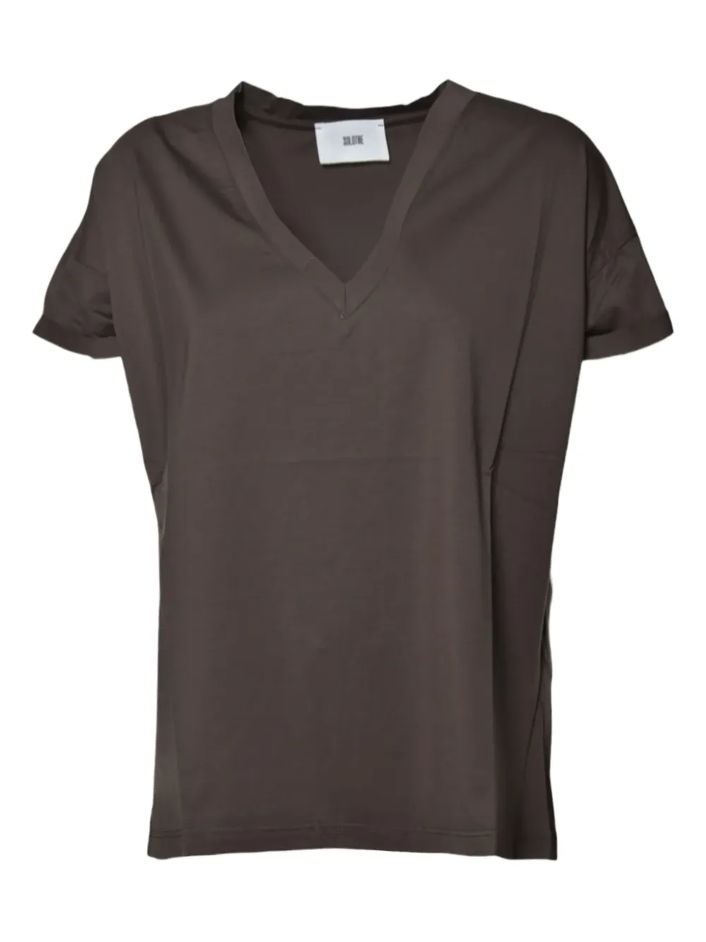 SOLOTRE V-neck T-shirt | Brown | Image 1