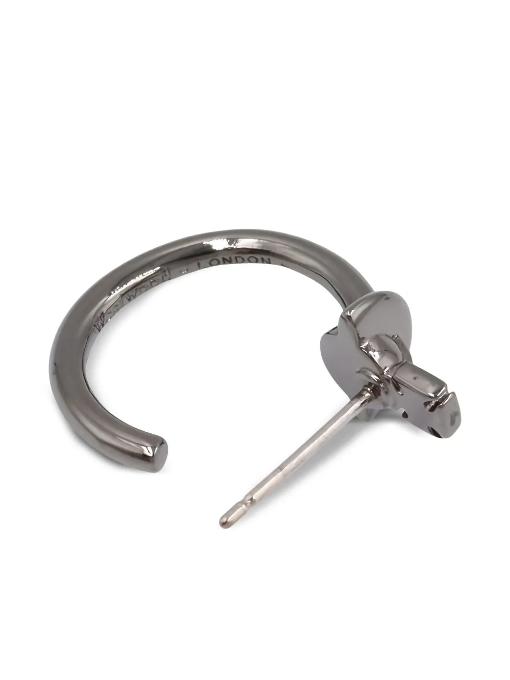 Pre-owned Vivienne Westwood Orb Hoop Earrings In Silver