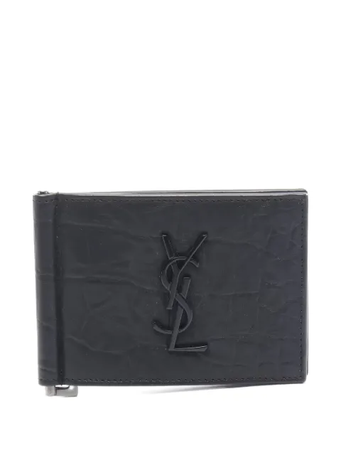 Saint Laurent Pre-Owned cartera plegable con logo del monograma