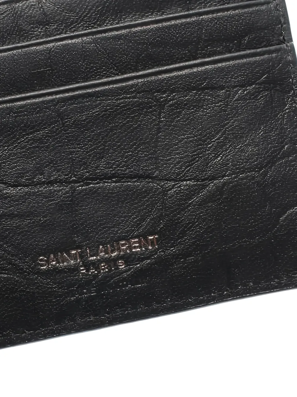 Pre-owned Saint Laurent Monogram Bi-fold Wallet In Black