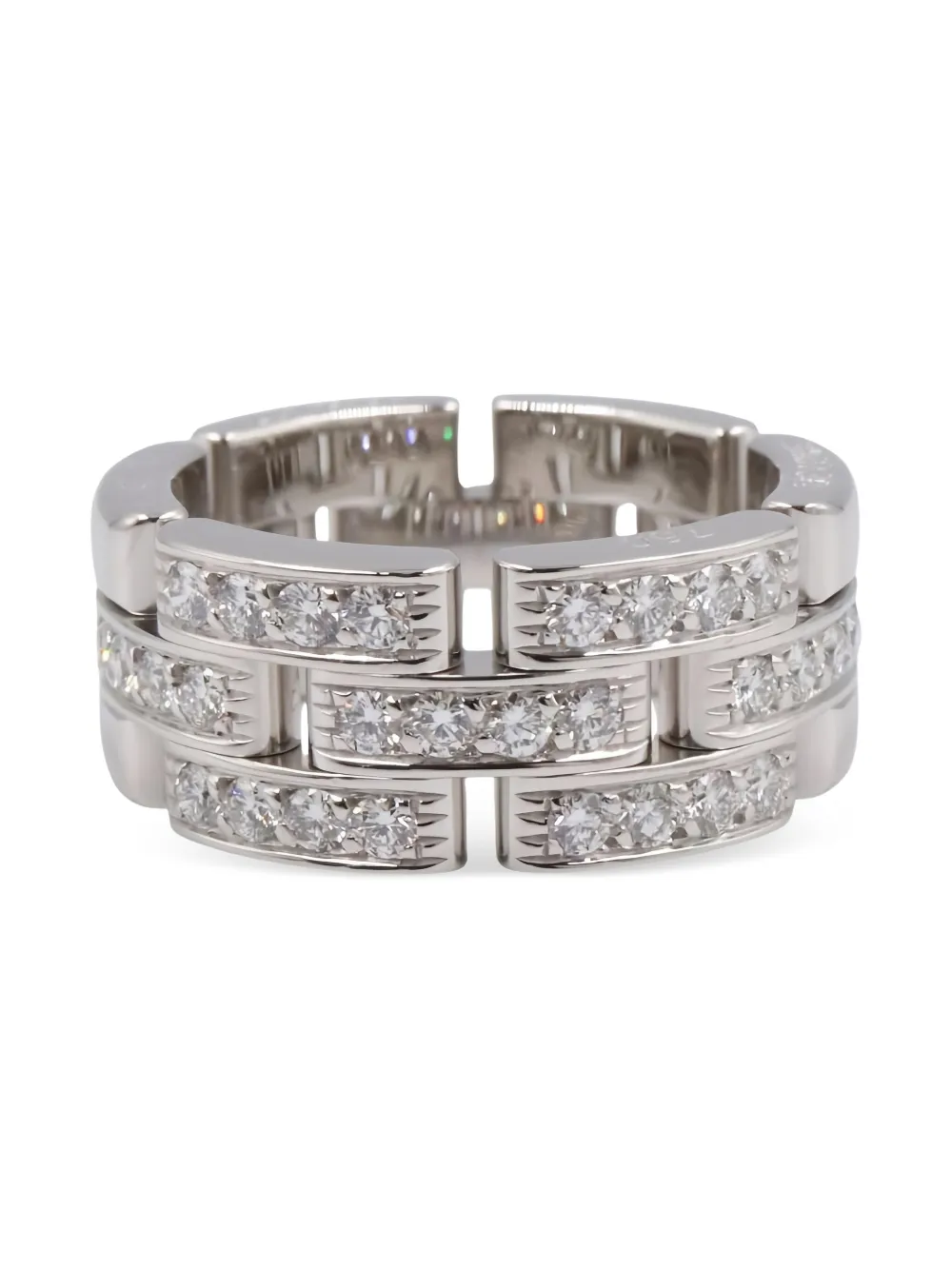 Cartier 18K white gold Maillon Panthère diamond ring | Silver | Image 1