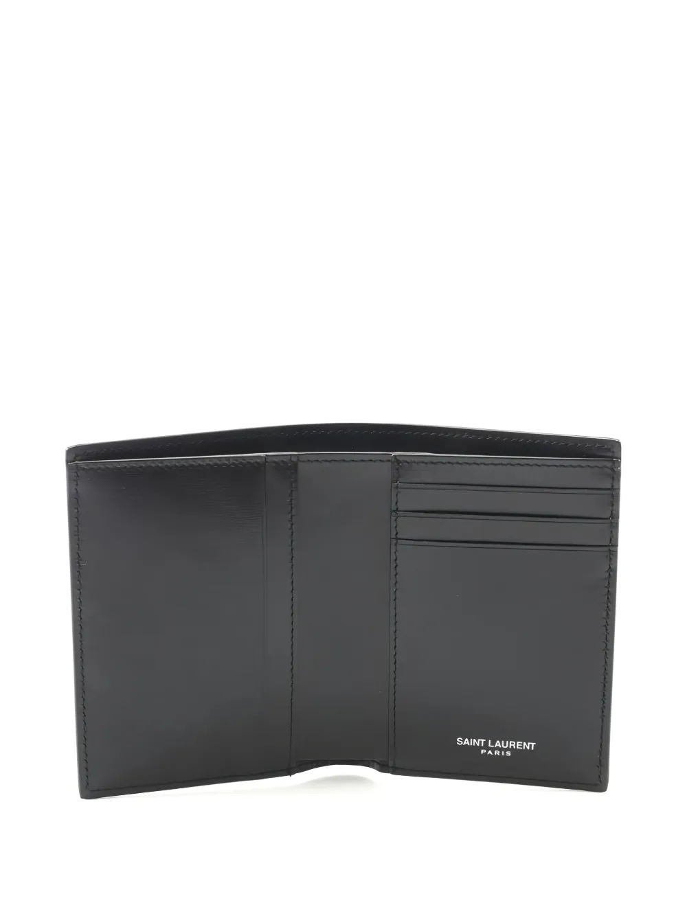 Pre-owned Saint Laurent 2020s Logo Cassandra Card Case In Black