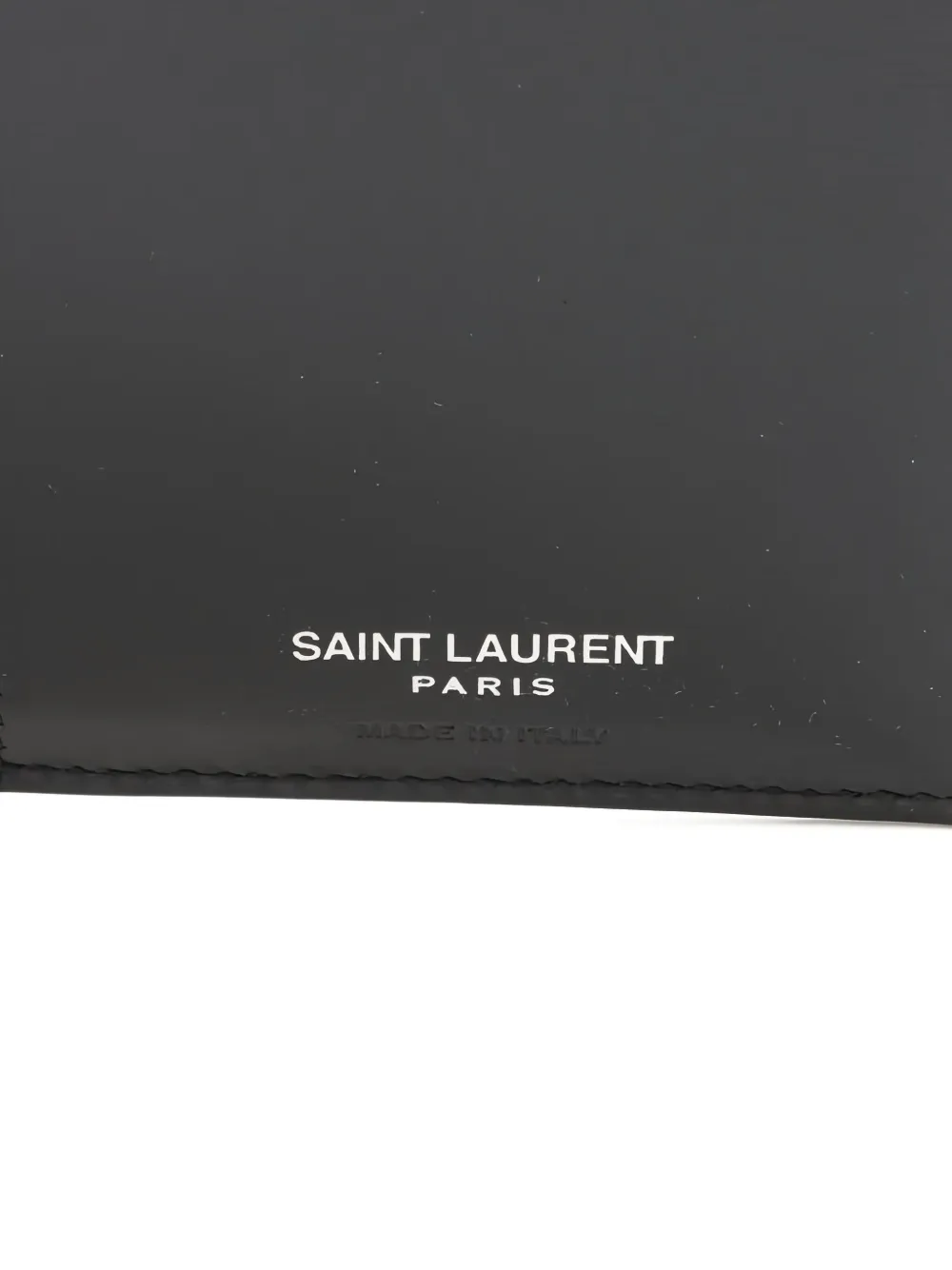 Pre-owned Saint Laurent 2020s Logo Cassandra Card Case In Black
