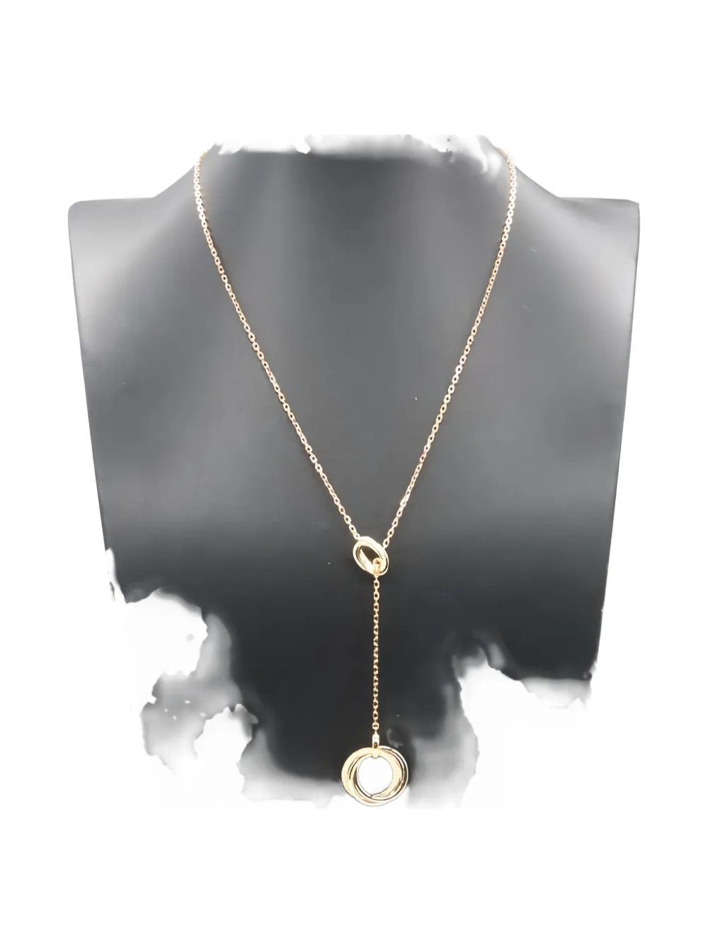 Pre-owned Cartier 2010s 18k Gold Tufour Trinity Diamond Necklace