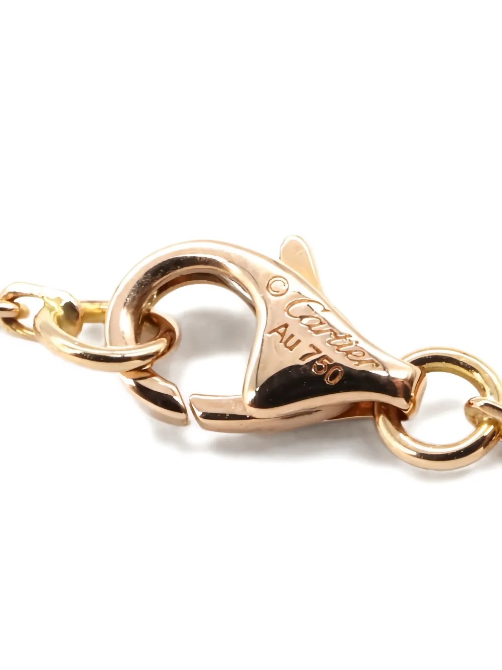 Pre-owned Cartier 2010s 18k Gold Tufour Trinity Diamond Necklace