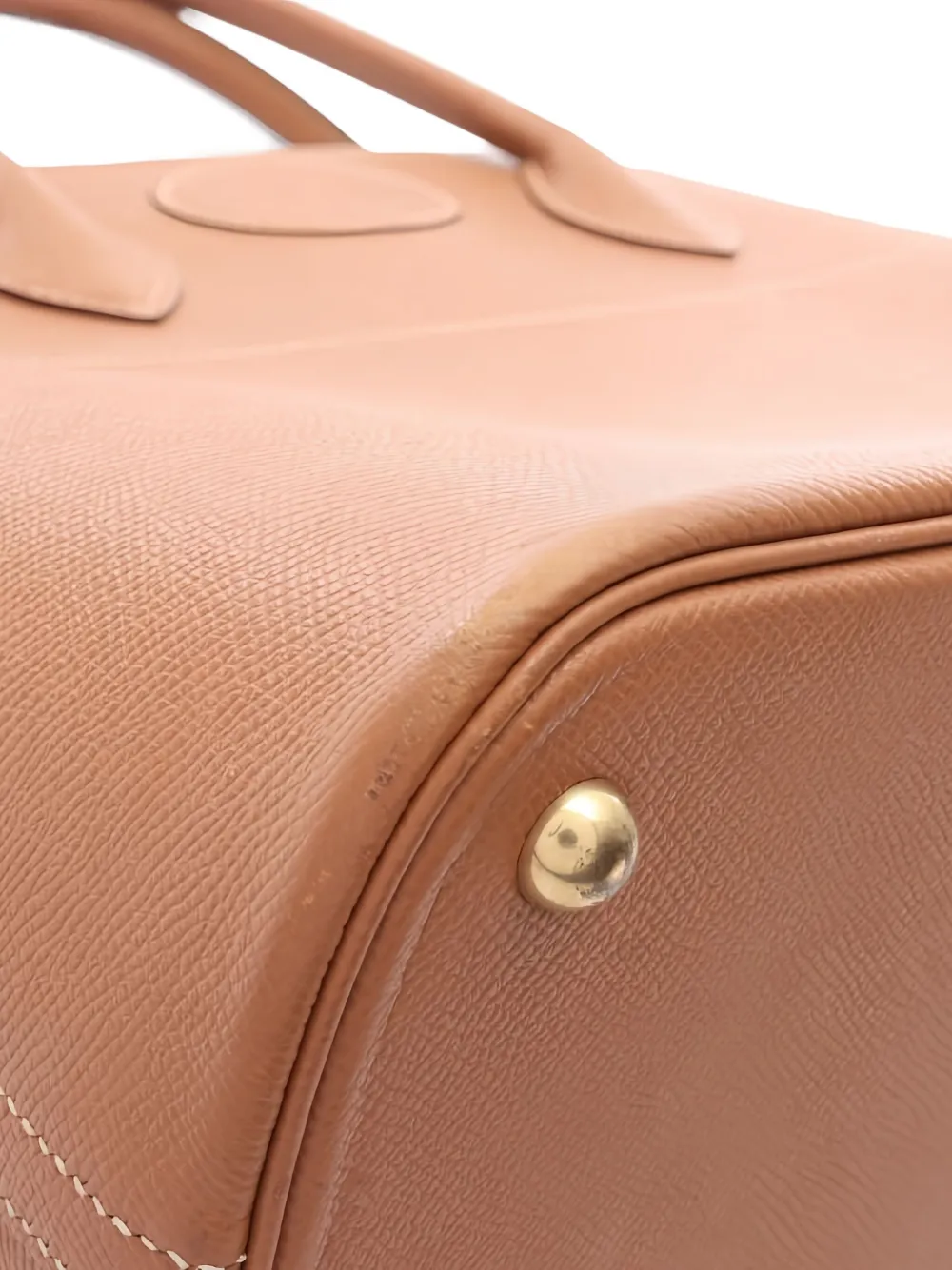 Pre-owned Hermes Bolide 37 Handbag In Brown