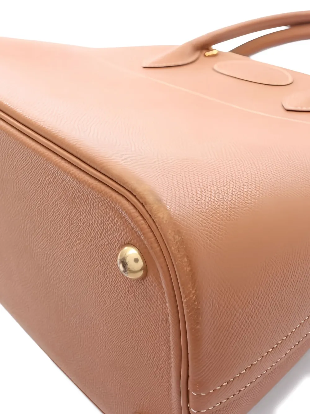 Pre-owned Hermes Bolide 37 Handbag In Brown