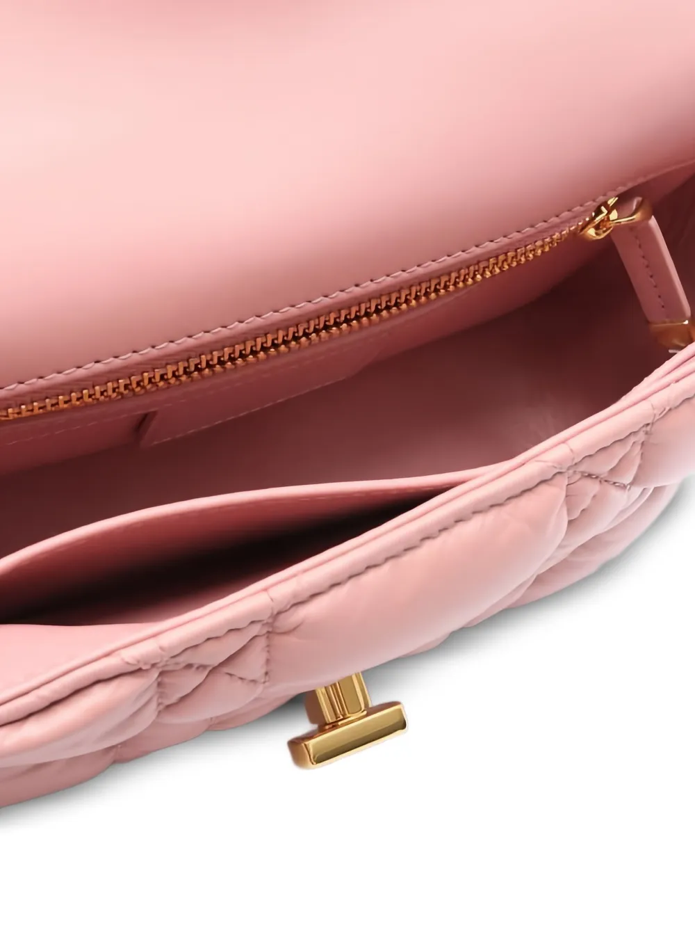 Pre-owned Dior 2010s Small Caro Karo Cannage Shoulder Bag In Pink