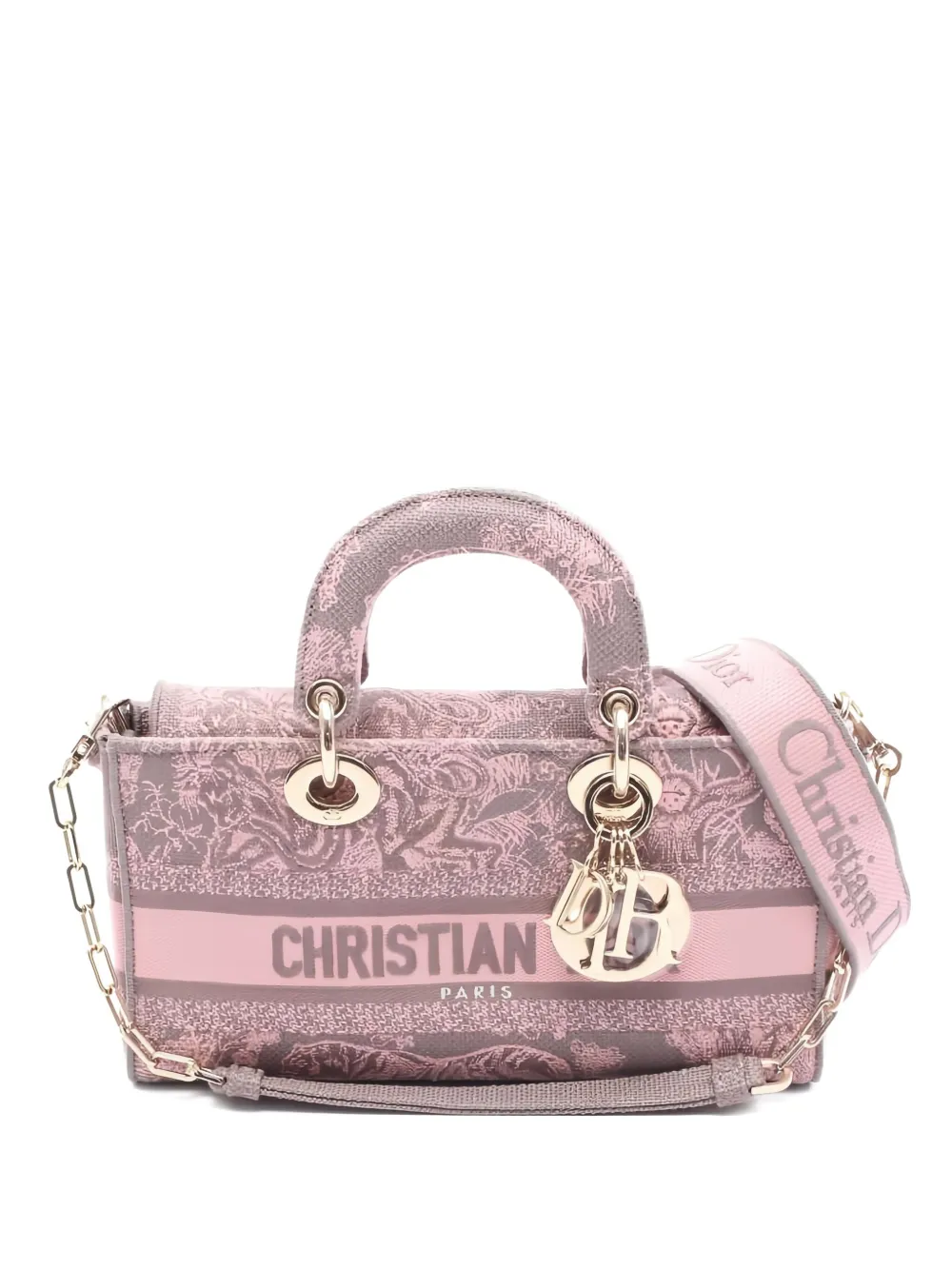 Christian Dior Pre-Owned 2000s medium Lady D-Joy floral-print three-way handbag | Pink | Image 1