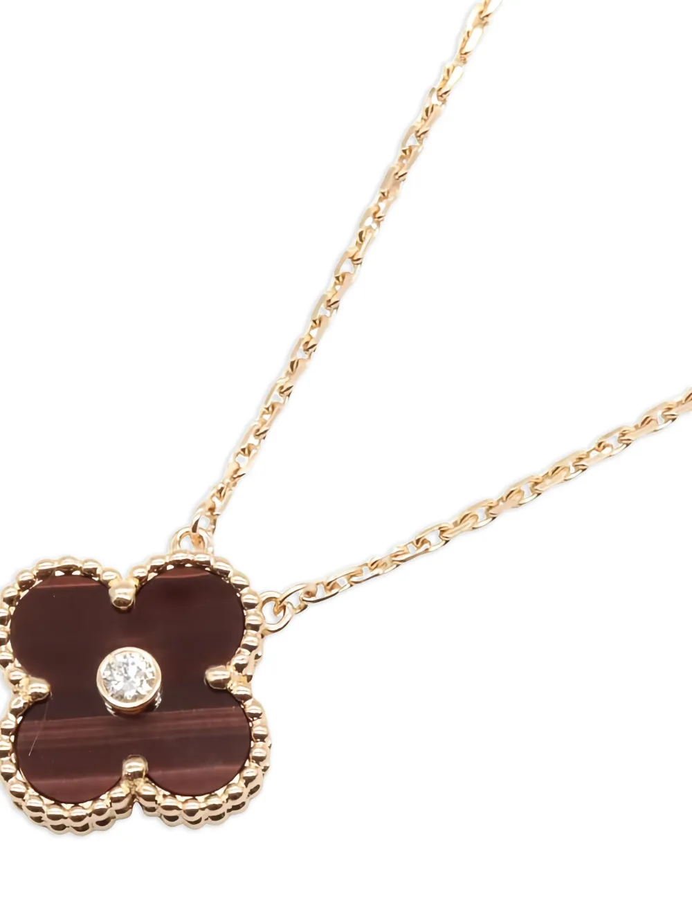 Van Cleef & Arpels Pre-Owned 18K pink gold Alhambra Bullseye diamond necklace | Image 2