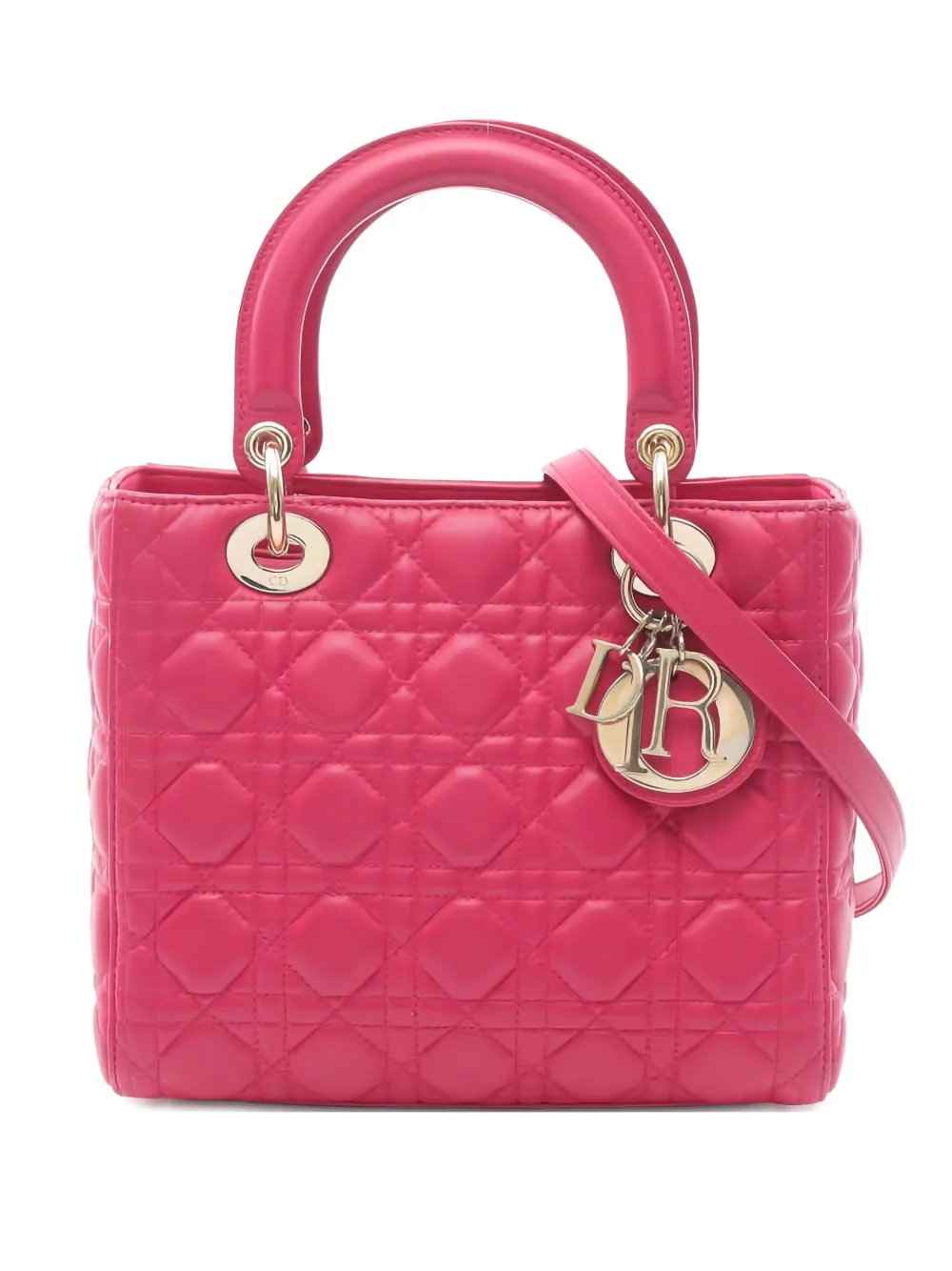 Christian Dior Pre-Owned 2000s Lady Dior leather cross body bag - ピンク Christian Dior Pre-Owned 2000s Lady Dior leather cross body bag - ピンク
